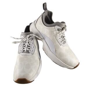 Coach Shoes Women's Size 10 White Signature 270  Tech Runner Lace Up Sneakers